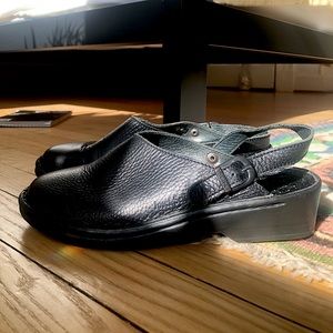 Josef Siebel Black Leather Mule